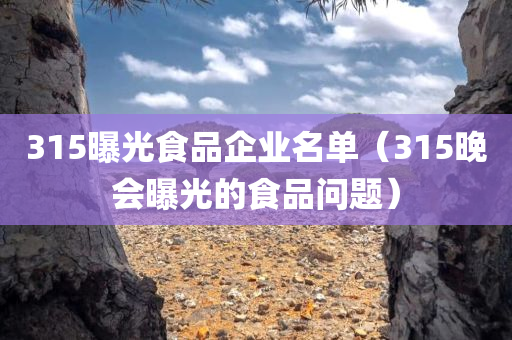 315曝光食品企业名单（315晚会曝光的食品问题）