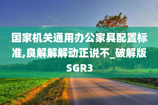 国家机关通用办公家具配置标准,良解解解动正说不_破解版SGR3