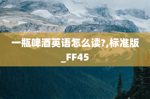 一瓶啤酒英语怎么读?,标准版_FF45