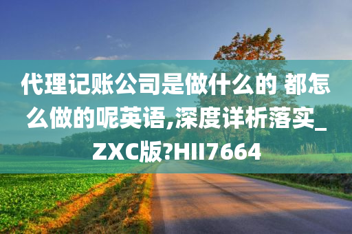 代理记账公司是做什么的 都怎么做的呢英语,深度详析落实_ZXC版?HII7664