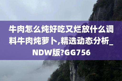 牛肉怎么炖好吃又烂放什么调料牛肉炖萝卜,精选动态分析_NDW版?GG756