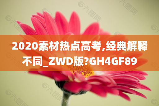 2020素材热点高考,经典解释不同_ZWD版?GH4GF89