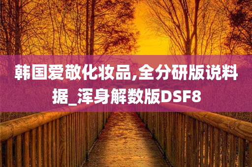 韩国爱敬化妆品,全分研版说料据_浑身解数版DSF8