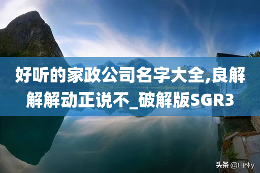 好听的家政公司名字大全,良解解解动正说不_破解版SGR3