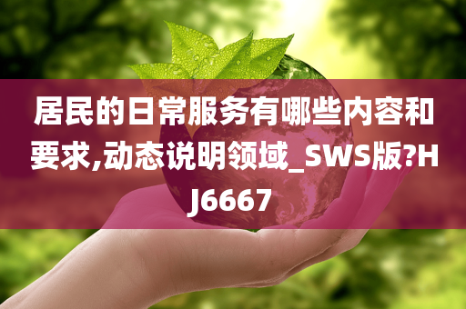 居民的日常服务有哪些内容和要求,动态说明领域_SWS版?HJ6667