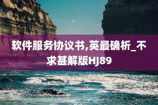 软件服务协议书,英最确析_不求甚解版HJ89