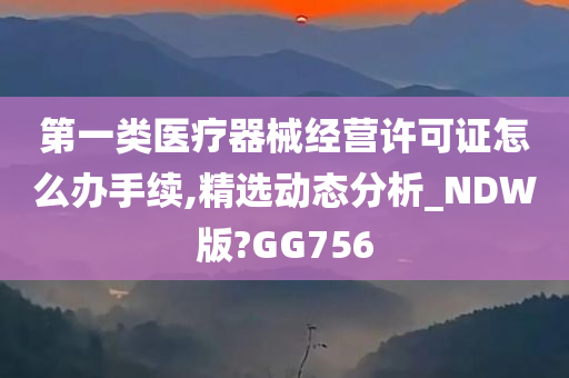 第一类医疗器械经营许可证怎么办手续,精选动态分析_NDW版?GG756