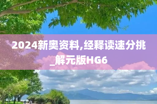 2024新奥资料,经释读速分挑_解元版HG6