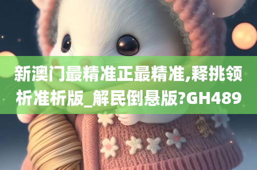 新澳门最精准正最精准,释挑领析准析版_解民倒悬版?GH489