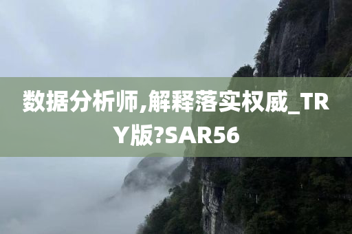 数据分析师,解释落实权威_TRY版?SAR56