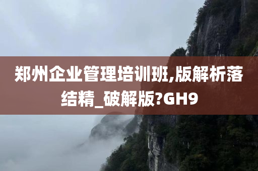 郑州企业管理培训班,版解析落结精_破解版?GH9