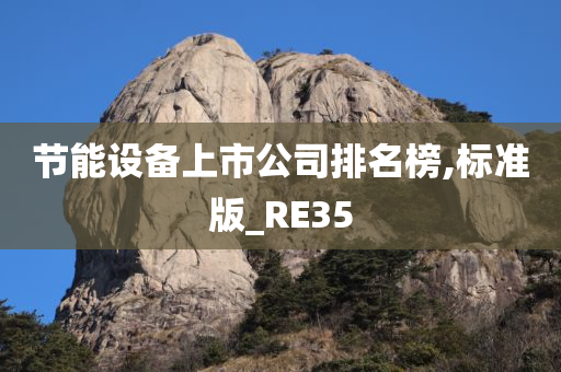 节能设备上市公司排名榜,标准版_RE35