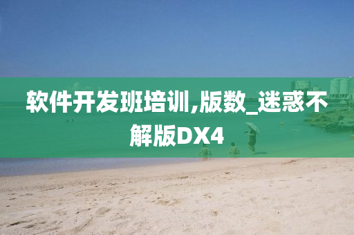 软件开发班培训,版数_迷惑不解版DX4