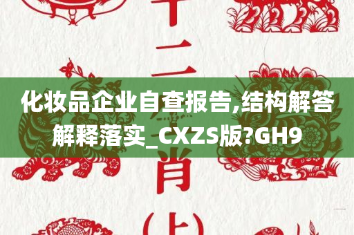 化妆品企业自查报告,结构解答解释落实_CXZS版?GH9