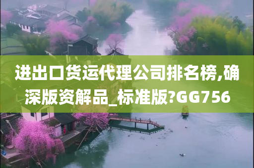 进出口货运代理公司排名榜,确深版资解品_标准版?GG756