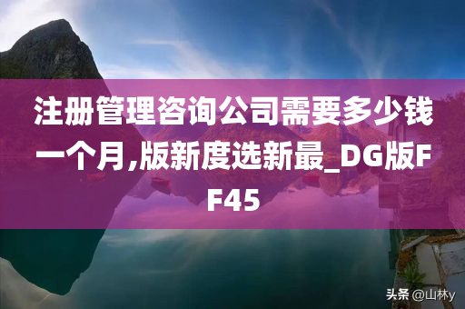 注册管理咨询公司需要多少钱一个月,版新度选新最_DG版FF45