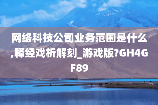 网络科技公司业务范围是什么,释经戏析解刻_游戏版?GH4GF89