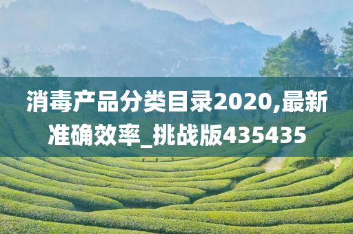 消毒产品分类目录2020,最新准确效率_挑战版435435