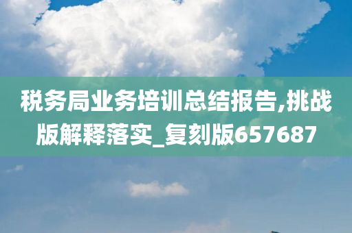 税务局业务培训总结报告,挑战版解释落实_复刻版657687