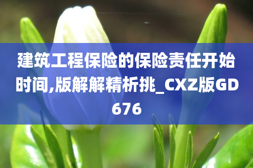 建筑工程保险的保险责任开始时间,版解解精析挑_CXZ版GD676