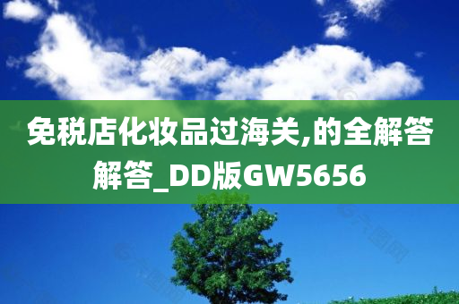 免税店化妆品过海关,的全解答解答_DD版GW5656