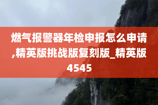 燃气报警器年检申报怎么申请,精英版挑战版复刻版_精英版4545