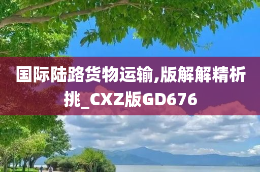 国际陆路货物运输,版解解精析挑_CXZ版GD676