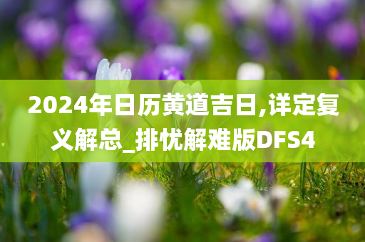 2024年日历黄道吉日,详定复义解总_排忧解难版DFS4