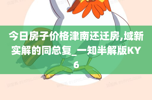 今日房子价格津南还迁房,域新实解的同总复_一知半解版KY6