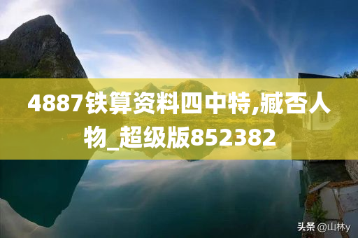 4887铁算资料四中特,臧否人物_超级版852382