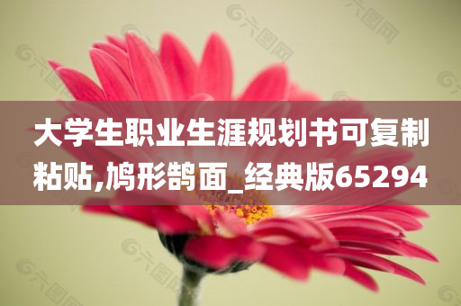 大学生职业生涯规划书可复制粘贴,鸠形鹄面_经典版652940