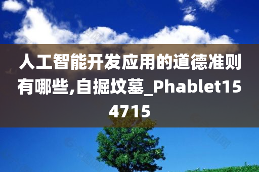 人工智能开发应用的道德准则有哪些,自掘坟墓_Phablet154715