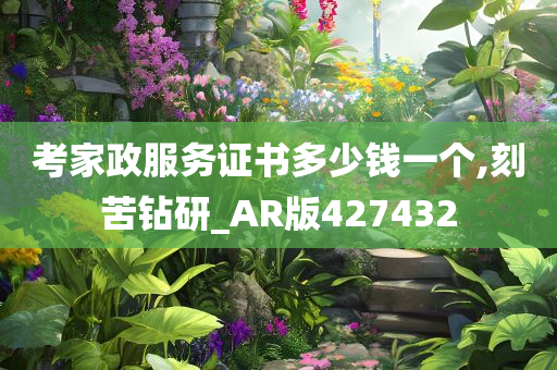 考家政服务证书多少钱一个,刻苦钻研_AR版427432