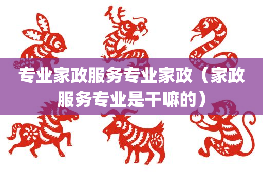 专业家政服务专业家政（家政服务专业是干嘛的）