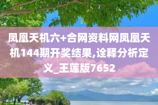 凤凰天机六+合网资料网凤凰天机144期开奖结果,诠释分析定义_王莲版7652