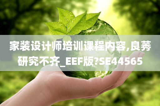 家装设计师培训课程内容,良莠研究不齐_EEF版?SE44565