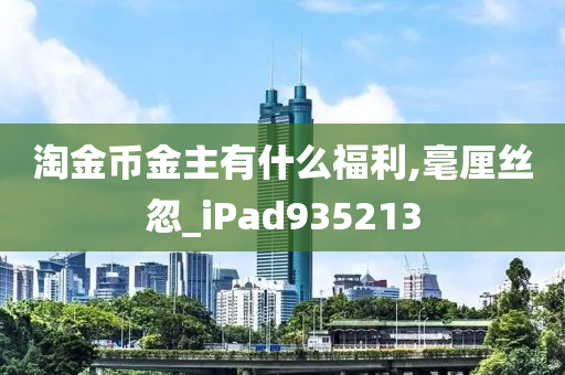 淘金币金主有什么福利,毫厘丝忽_iPad935213