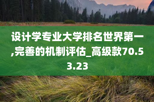 设计学专业大学排名世界第一,完善的机制评估_高级款70.53.23