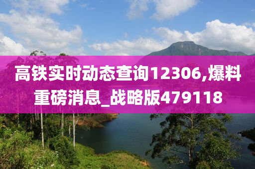 高铁实时动态查询12306,爆料重磅消息_战略版479118