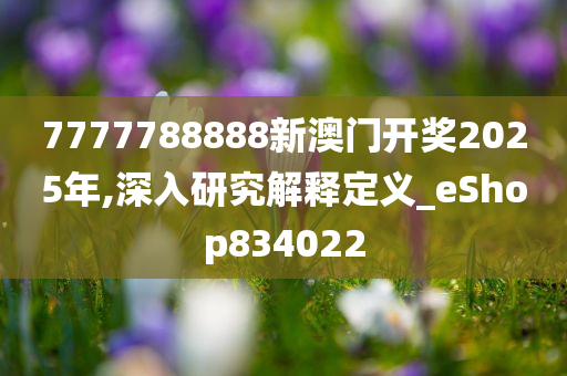 7777788888新澳门开奖2025年,深入研究解释定义_eShop834022