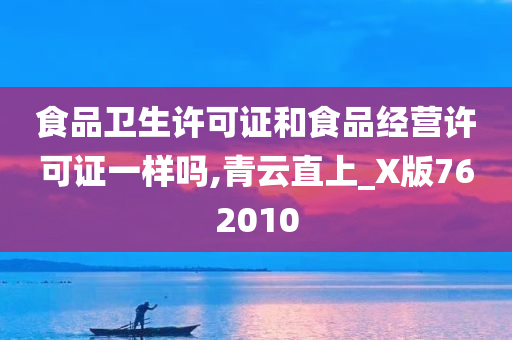 食品卫生许可证和食品经营许可证一样吗,青云直上_X版762010