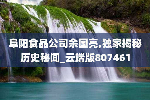 阜阳食品公司余国亮,独家揭秘历史秘闻_云端版807461