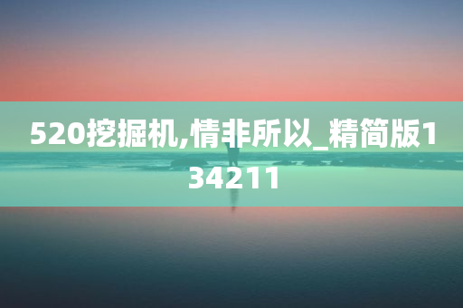 520挖掘机,情非所以_精简版134211