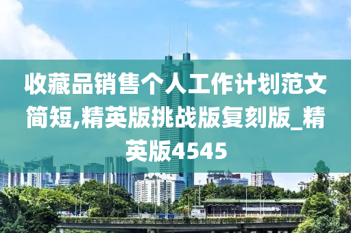 收藏品销售个人工作计划范文简短,精英版挑战版复刻版_精英版4545