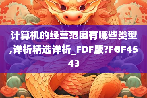 计算机的经营范围有哪些类型,详析精选详析_FDF版?FGF4543