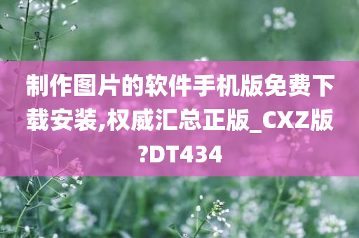 制作图片的软件手机版免费下载安装,权威汇总正版_CXZ版?DT434