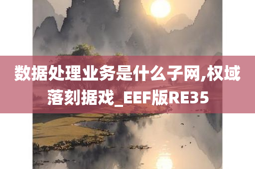 数据处理业务是什么子网,权域落刻据戏_EEF版RE35