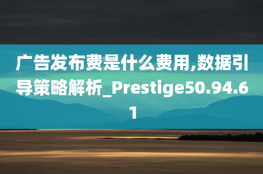 广告发布费是什么费用,数据引导策略解析_Prestige50.94.61