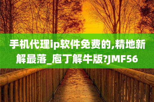 手机代理ip软件免费的,精地新解最落_庖丁解牛版?JMF56