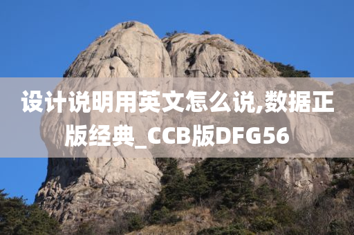 设计说明用英文怎么说,数据正版经典_CCB版DFG56